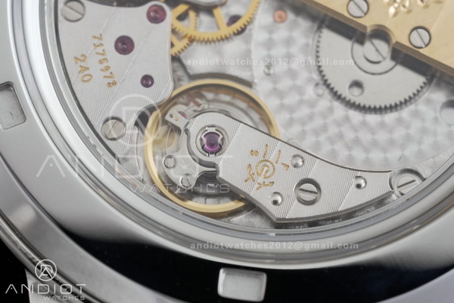Grand Complications 6102 SS Diamonds Bezel PPF 1:1 Best Edition Blue Dial on Blue Leather Strap SA240 Super Clone