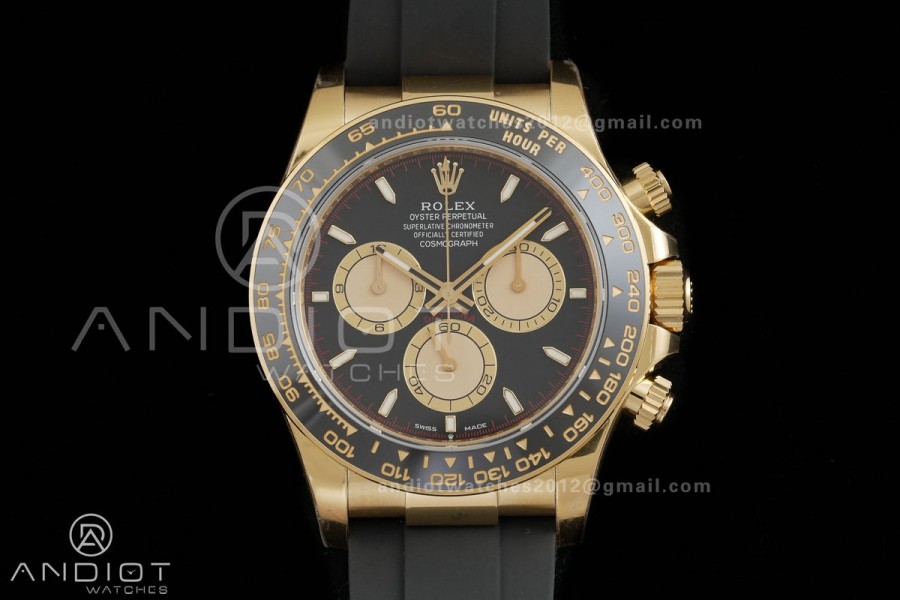 Daytona 126518 VSF 1:1 Best Edition Black/YG Dial on Oysterflex Strap DD4801