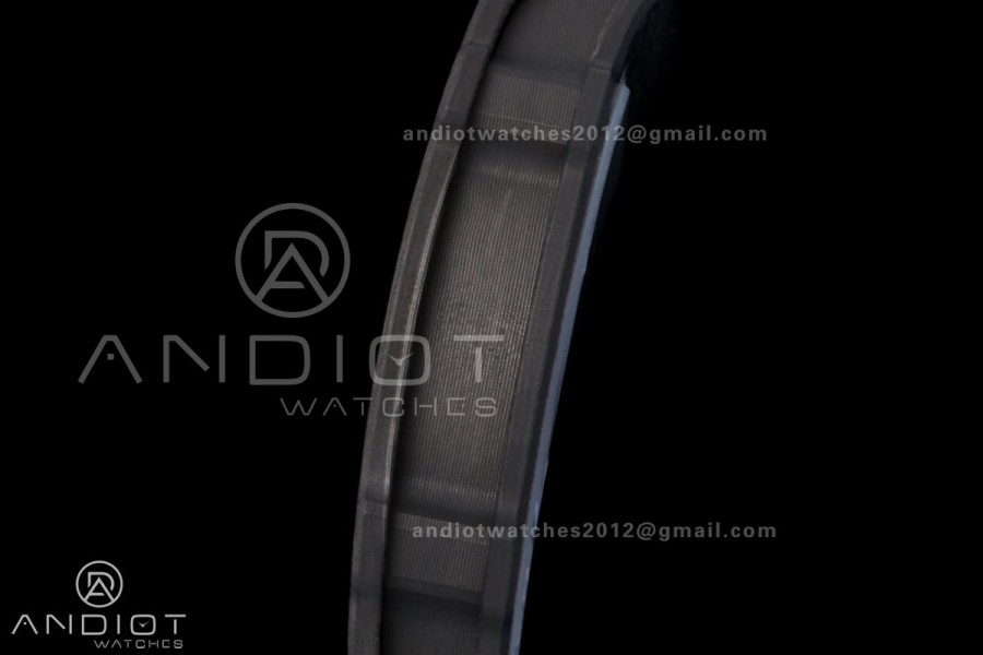 Umi Maker's RM67-02 Black NTPT Black Skeleton Dial on Baby Blue Nylon strap CRMA7 Clone V2