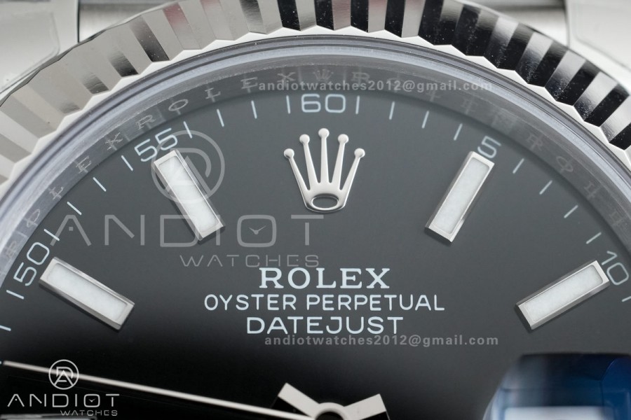 DateJust 41 126334 904L SS VSF 1:1 Best Edition Black Stick Dial on Jubilee Bracelet VS3235v2 V2s Free Sprung (133g)