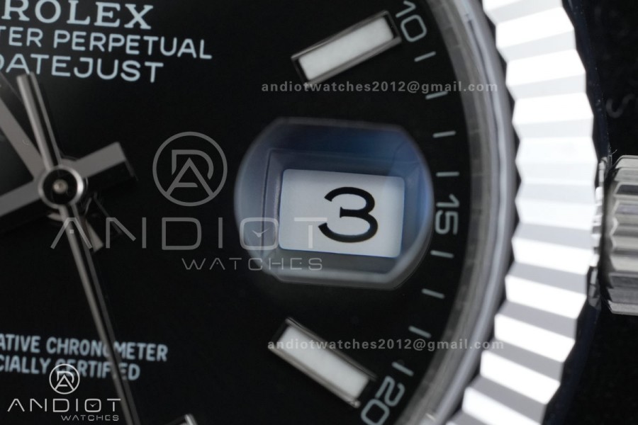 DateJust 41 126334 904L SS VSF 1:1 Best Edition Black Stick Dial on Jubilee Bracelet VS3235v2 V2s Free Sprung (133g)