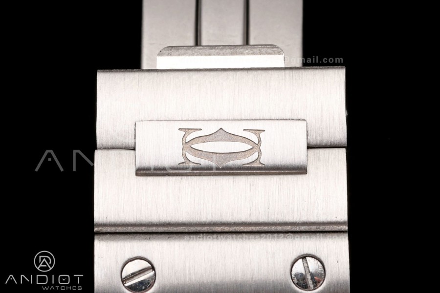 Santos 27mm SS 8848F 1:1 Best Edition Silver Dial on SS Bracelet Quartz