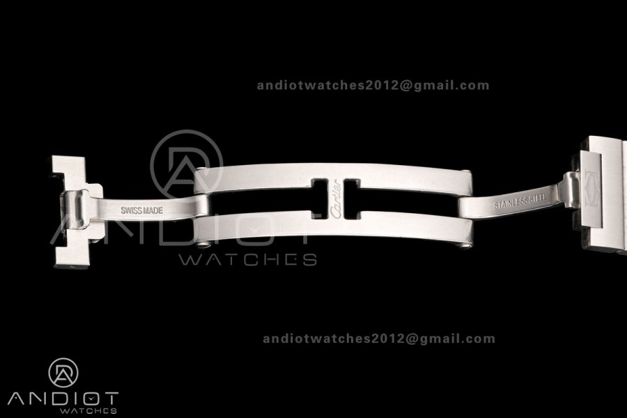 Santos 27mm SS 8848F 1:1 Best Edition Silver Dial on SS Bracelet Quartz
