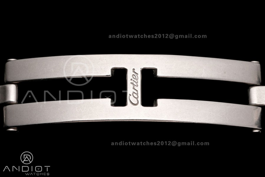 Santos 27mm SS 8848F 1:1 Best Edition Silver Dial on SS Bracelet Quartz