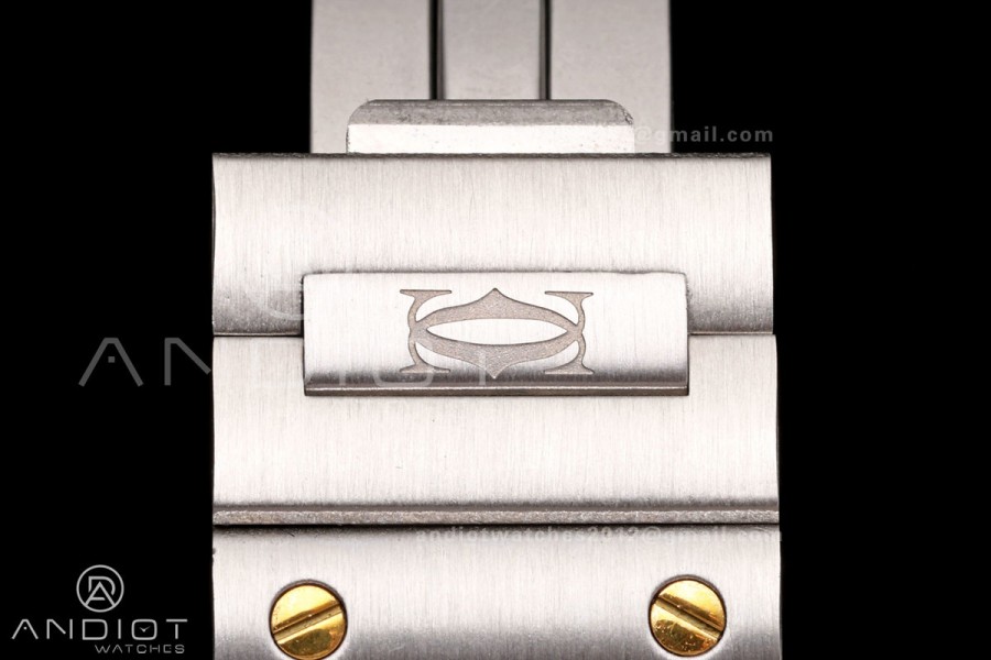 Santos 27mm SS/YG 8848F 1:1 Best Edition Silver Dial on SS/YG Bracelet Quartz