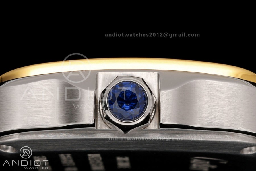 Santos 27mm SS/YG 8848F 1:1 Best Edition Silver Dial on SS/YG Bracelet Quartz