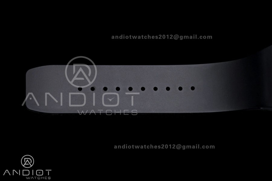 Mille Studio RM67-01 RG Skeleton Dial Diamonds Bezel on Black Rubber Strap CRMA6 Clone