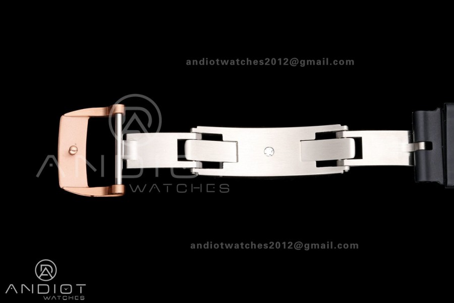 Mille Studio RM67-01 RG Skeleton Dial Diamonds Bezel on Black Rubber Strap CRMA6 Clone