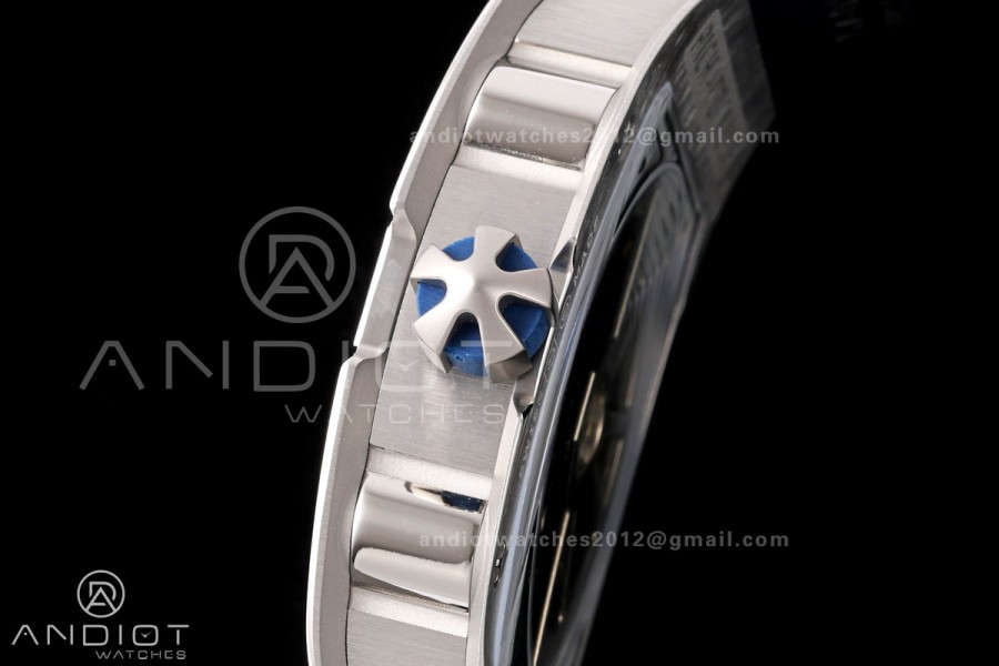 Mille Studio RM67-01 SS Blue Skeleton Dial on Black Rubber Strap CRMA6 Clone