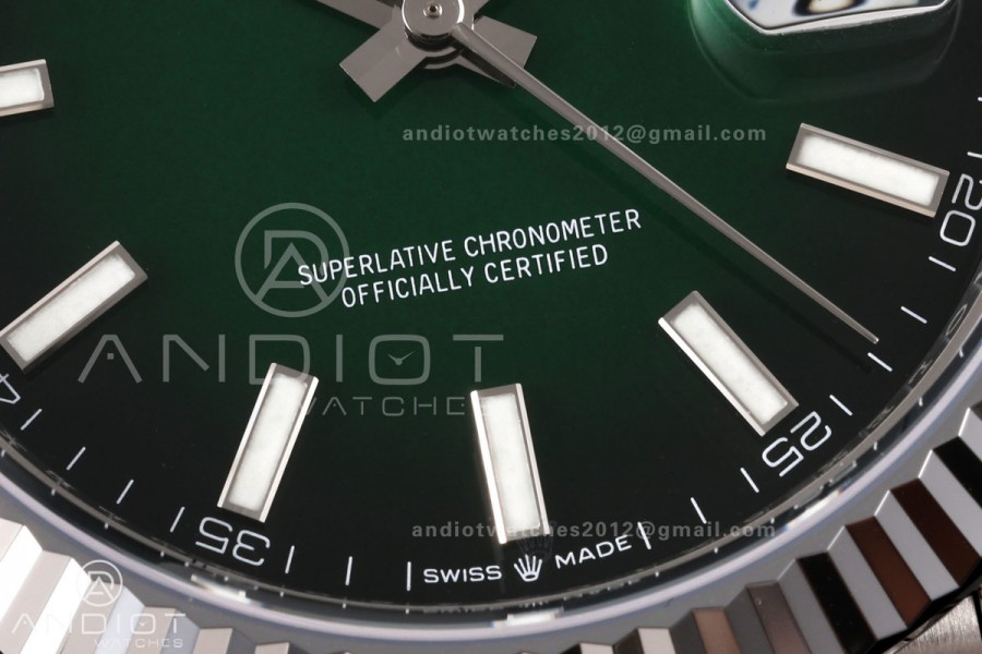 DateJust 41 126334 904L SS RGF 1:1 Best Edition Green Ombre Dial on Jubilee Bracelet JH3235 (Free Sprung)