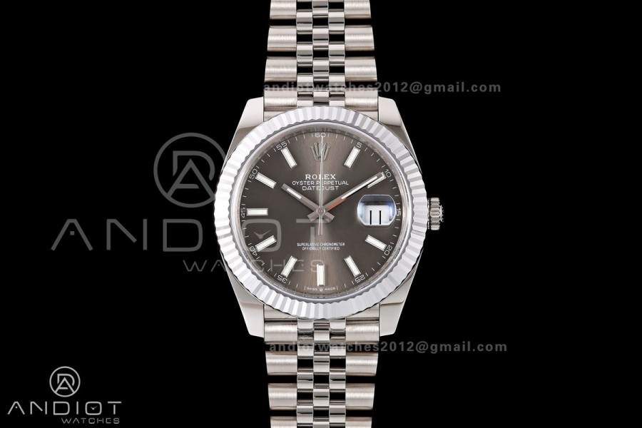 DateJust 41 126334 904L SS RGF 1:1 Best Edition Gray Dial on Jubilee Bracelet JH3235 (Free Sprung)
