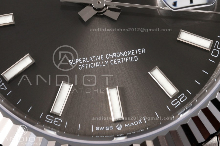 DateJust 41 126334 904L SS RGF 1:1 Best Edition Gray Dial on Jubilee Bracelet JH3235 (Free Sprung)