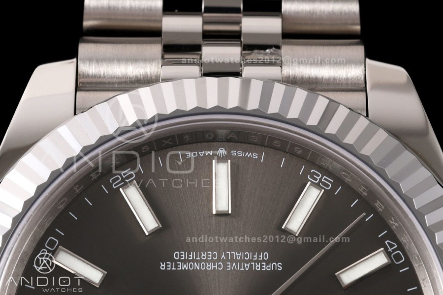 DateJust 41 126334 904L SS RGF 1:1 Best Edition Gray Dial on Jubilee Bracelet JH3235 (Free Sprung)