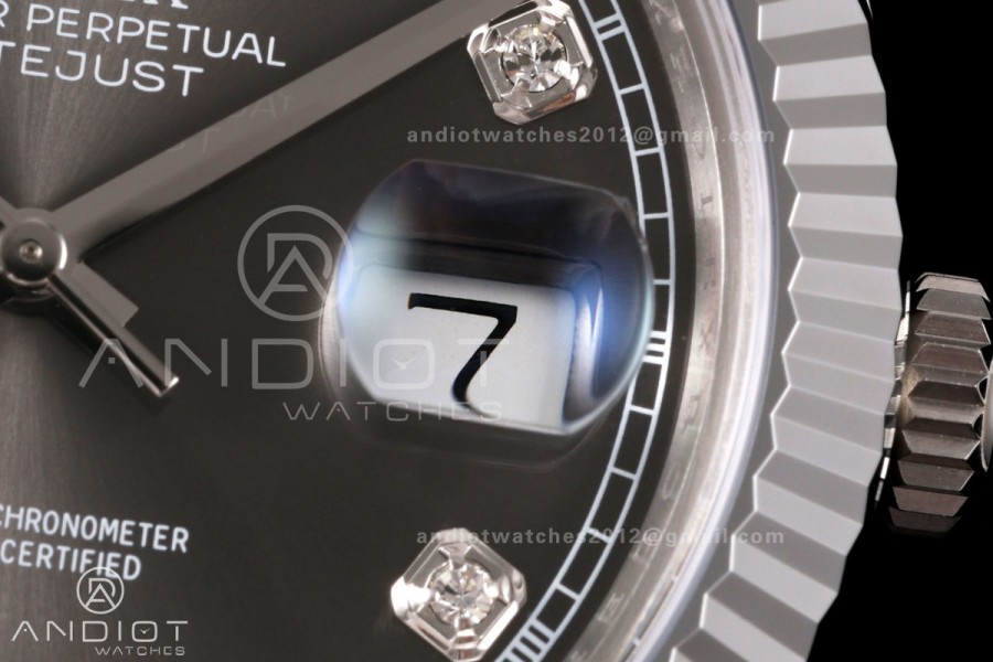 DateJust 41 126334 904L SS RGF 1:1 Best Edition Gray Diamonds Dial on Jubilee Bracelet JH3235 (Free Sprung)