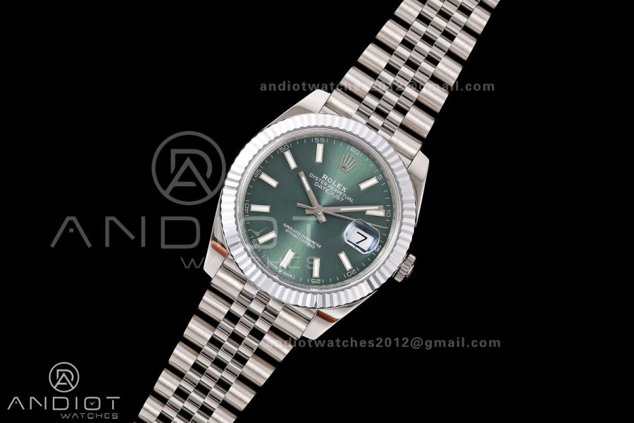 DateJust 41 126334 904L SS RGF 1:1 Best Edition Green Dial on Jubilee Bracelet JH3235 (Free Sprung)