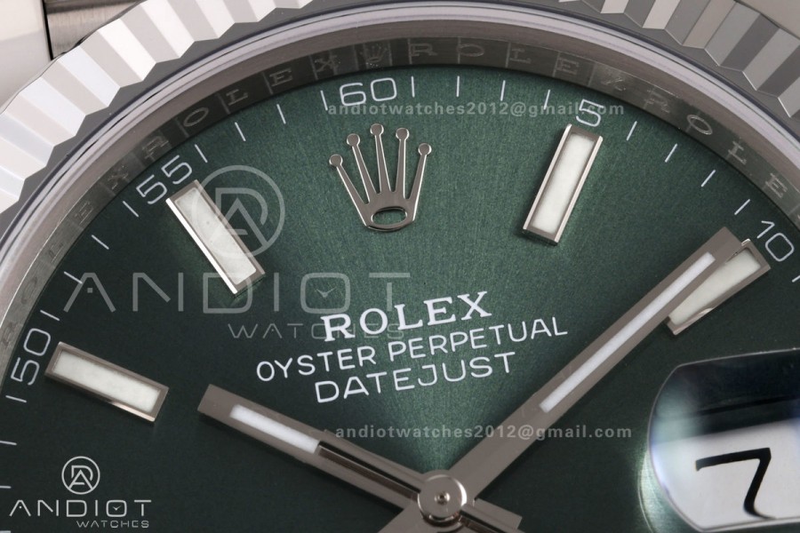 DateJust 41 126334 904L SS RGF 1:1 Best Edition Green Dial on Jubilee Bracelet JH3235 (Free Sprung)