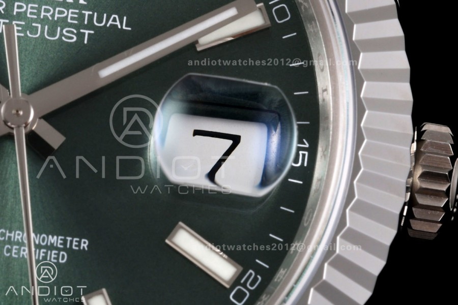 DateJust 41 126334 904L SS RGF 1:1 Best Edition Green Dial on Jubilee Bracelet JH3235 (Free Sprung)