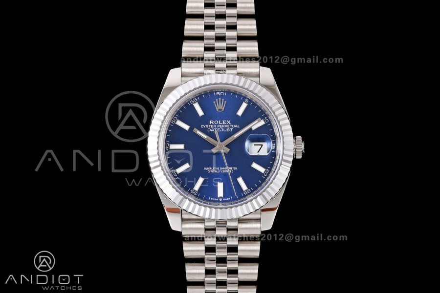 DateJust 41 126334 904L SS RGF 1:1 Best Edition Blue Dial on Jubilee Bracelet JH3235 (Free Sprung)