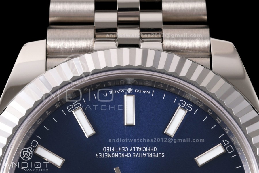 DateJust 41 126334 904L SS RGF 1:1 Best Edition Blue Dial on Jubilee Bracelet JH3235 (Free Sprung)