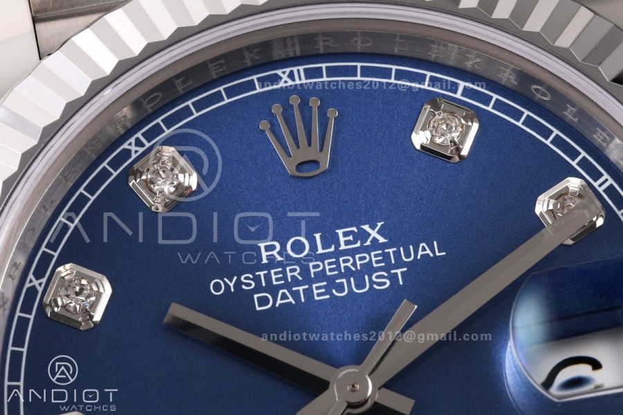 DateJust 41 126334 904L SS RGF 1:1 Best Edition Blue Diamonds Dial on Jubilee Bracelet JH3235 (Free Sprung)
