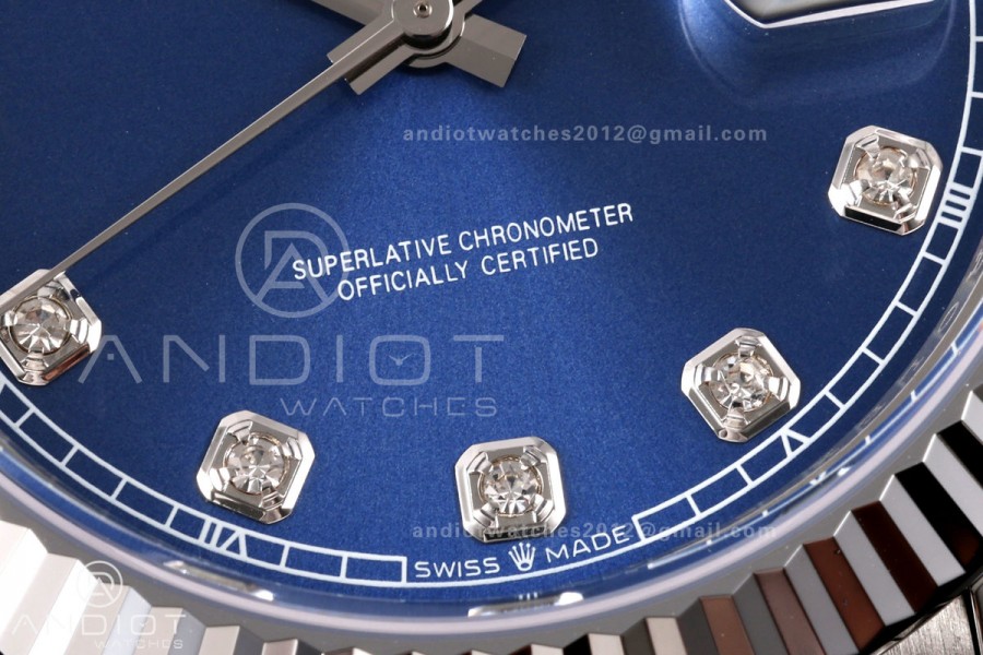 DateJust 41 126334 904L SS RGF 1:1 Best Edition Blue Diamonds Dial on Jubilee Bracelet JH3235 (Free Sprung)