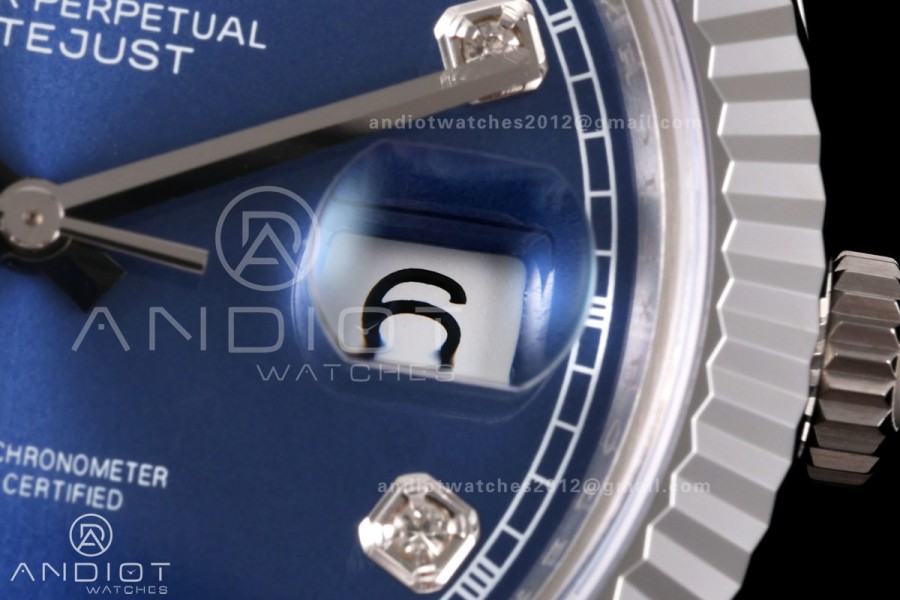 DateJust 41 126334 904L SS RGF 1:1 Best Edition Blue Diamonds Dial on Jubilee Bracelet JH3235 (Free Sprung)