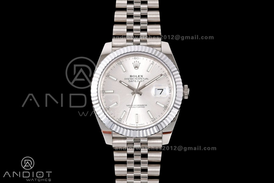 DateJust 41 126334 904L SS RGF 1:1 Best Edition Silver Dial on Jubilee Bracelet JH3235 (Free Sprung)