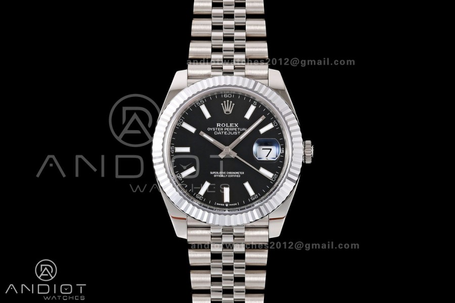 DateJust 41 126334 904L SS RGF 1:1 Best Edition Black Dial on Jubilee Bracelet JH3235 (Free Sprung)
