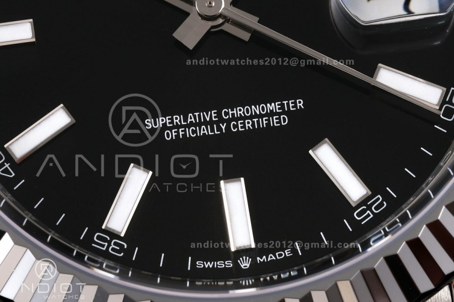 DateJust 41 126334 904L SS RGF 1:1 Best Edition Black Dial on Jubilee Bracelet JH3235 (Free Sprung)