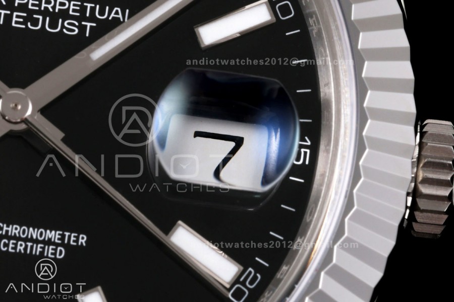 DateJust 41 126334 904L SS RGF 1:1 Best Edition Black Dial on Jubilee Bracelet JH3235 (Free Sprung)