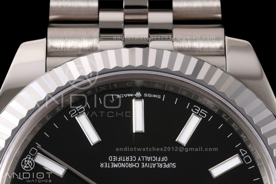 DateJust 41 126334 904L SS RGF 1:1 Best Edition Black Dial on Jubilee Bracelet JH3235 (Free Sprung)