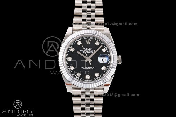 DateJust 41 126334 904L SS RGF 1:1 Best Edition Bl...