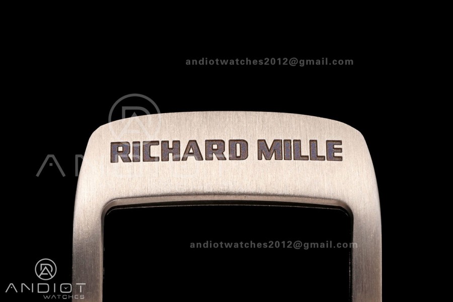 RM055 NTPT/Ti Mille Studio 1:1 Best Edition White/Black Inner Bezel on White Rubber Strap RMUL2 Super Clone (Custom Case Set)