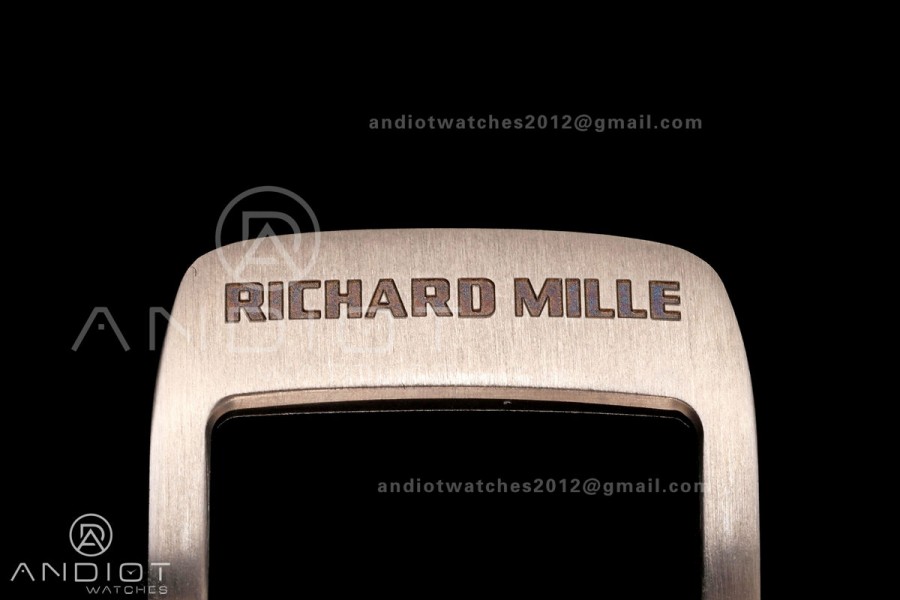 RM055 NTPT/Ti Mille Studio 1:1 Best Edition Black/Red Inner Bezel on Red Rubber Strap RMUL2 Super Clone (Custom Case Set)