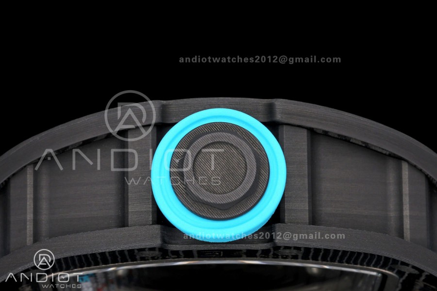 RM055 NTPT Mille Studio 1:1 Yas Marina Circuit Edition on Blue Rubber Strap RMUL2 Super Clone (Custom Case Set)