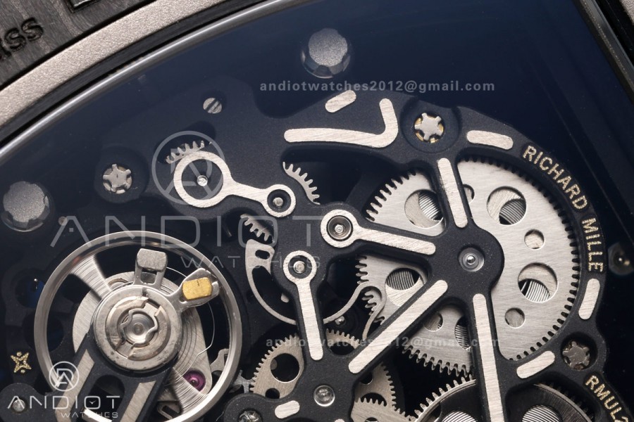 RM055 NTPT Mille Studio 1:1 Yas Marina Circuit Edition on Blue Rubber Strap RMUL2 Super Clone (Custom Case Set)