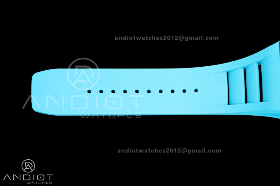 RM055 NTPT Mille Studio 1:1 Yas Marina Circuit Edition on Blue Rubber Strap RMUL2 Super Clone (Custom Case Set)