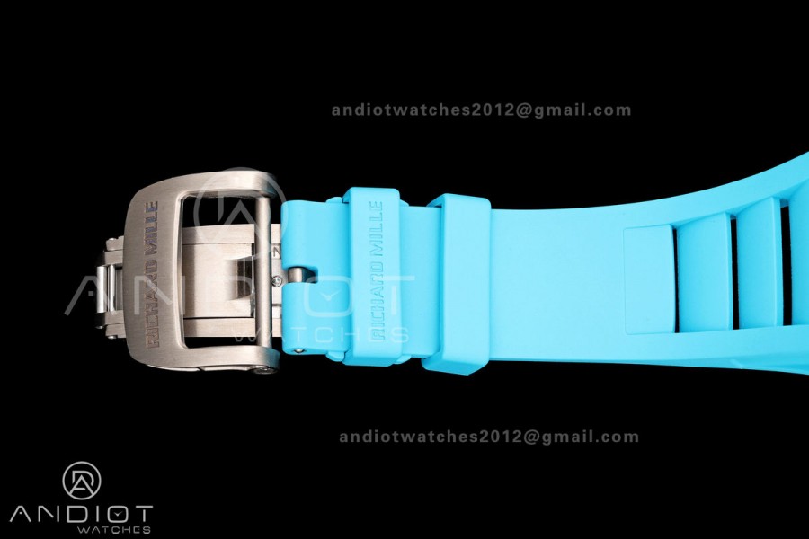 RM055 NTPT Mille Studio 1:1 Yas Marina Circuit Edition on Blue Rubber Strap RMUL2 Super Clone (Custom Case Set)
