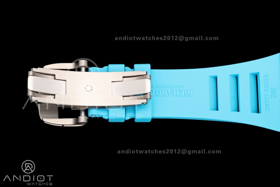 RM055 NTPT Mille Studio 1:1 Yas Marina Circuit Edition on Blue Rubber Strap RMUL2 Super Clone (Custom Case Set)