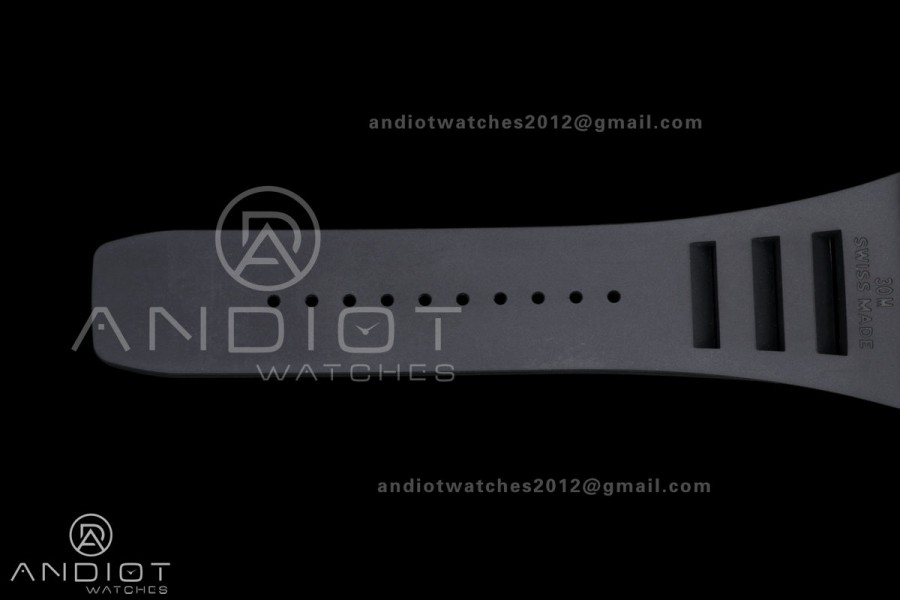RM055 NTPT Mille Studio 1:1 Best Edition Gold Inner Bezel on Black Rubber Strap RMUL2 Super Clone (Custom Case Set)