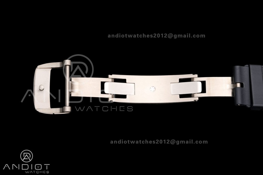 RM055 NTPT Mille Studio 1:1 Best Edition Gold Inner Bezel on Black Rubber Strap RMUL2 Super Clone (Custom Case Set)