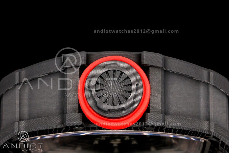 RM35-02 NTPT Mille Studio 1:1 Best Edition on Red Rubber Strap RMUL1 Super Clone (Custom Case Set)