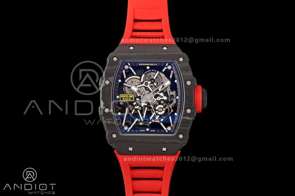 RM35-02 NTPT Mille Studio 1:1 Best Edition on Red Rubber Strap RMUL1 Super Clone (Custom Case Set)
