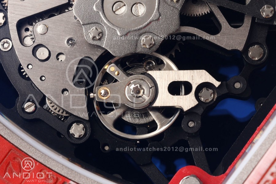 RM35-02 Red NTPT Mille Studio 1:1 Best Edition on Red Rubber Strap RMUL1 Super Clone (Custom Case Set)