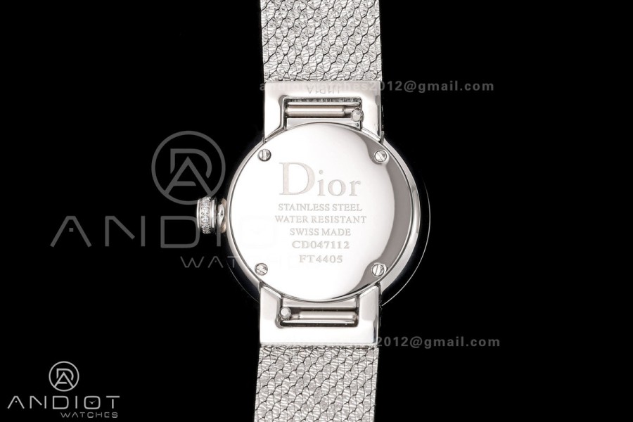 LA D DE DIOR SS 8848F 1:1 Best Edition Cream Dial Diamonds Bezel on Bracelet Quartz