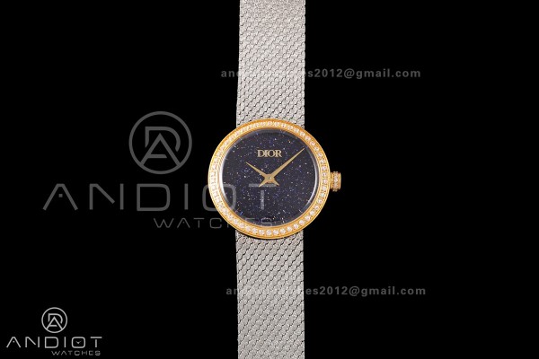 LA D DE DIOR YG 8848F 1:1 Best Edition Black Dial on SS Bracelet Quartz