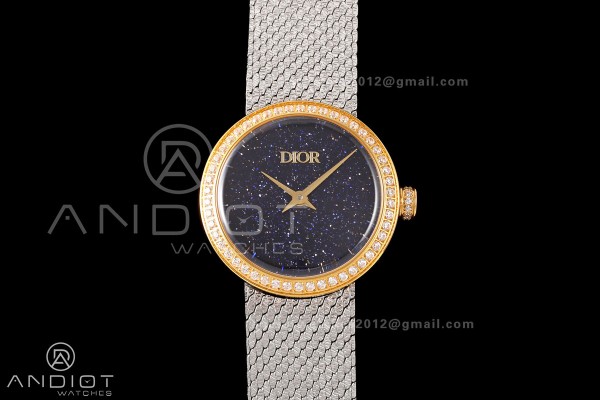LA D DE DIOR YG 8848F 1:1 Best Edition Black Dial on SS Bracelet Quartz