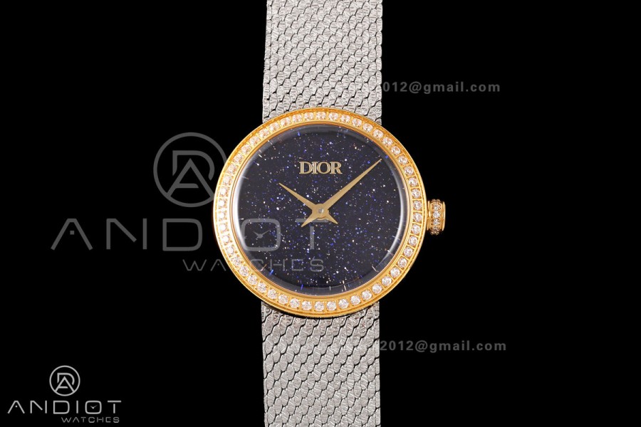 LA D DE DIOR YG 8848F 1:1 Best Edition Black Dial on SS Bracelet Quartz