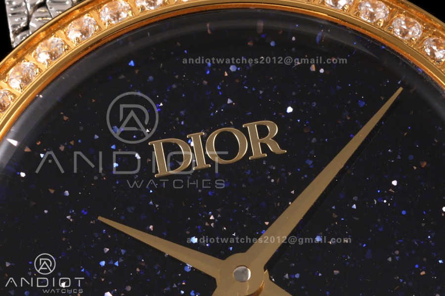 LA D DE DIOR YG 8848F 1:1 Best Edition Black Dial on SS Bracelet Quartz