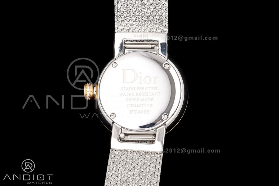LA D DE DIOR YG 8848F 1:1 Best Edition Black Dial on SS Bracelet Quartz